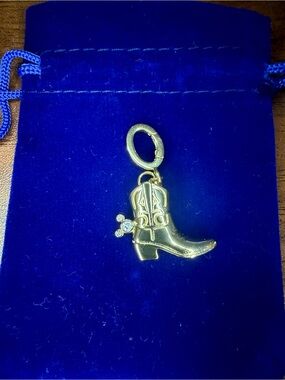CRISLU Disney Mickey Mouse Cowboy Boot Charm - Gold plated